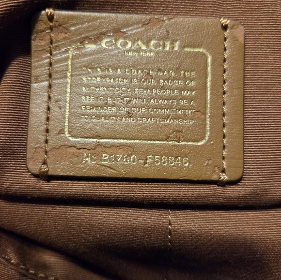 Coach Tan Leather City Zip Tote Bag - Picture 7 of 7